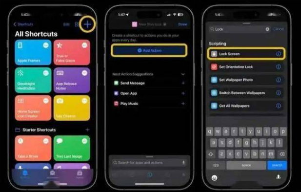 浩口原种场苹果14锁屏维修店分享iPhone14升级iOS16.4后如何创建锁屏快捷方式 